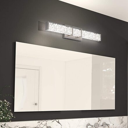 2 Light Bathroom Vanity Lighting You Ll Love In 2022 Wayfair Ca   Dimmable LED Brushed Nickel Vanity Light 